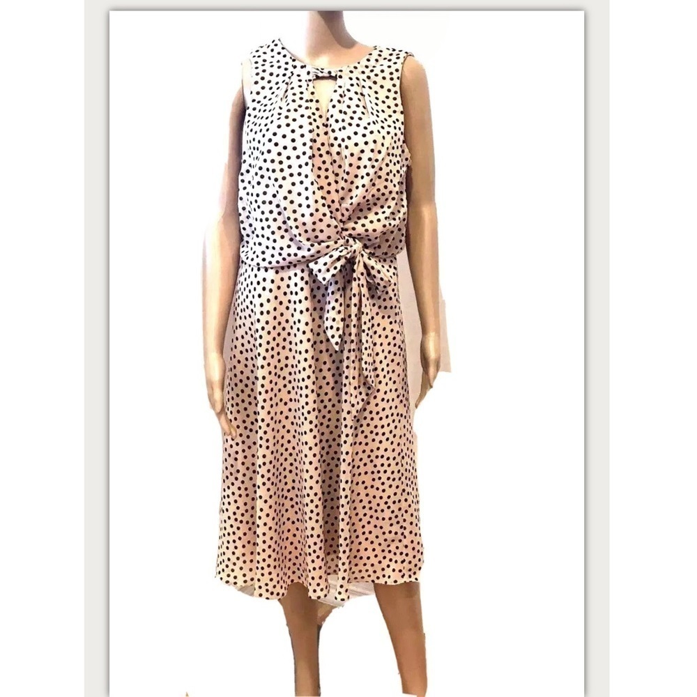 Karen Stevens Sleeveless Polka Dot Dress 12 NWT